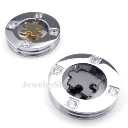 Titanium Hangerketting Met Mannelijke En Vrouwelijke Symbolen (Gratis Ketting) (Één Paar)