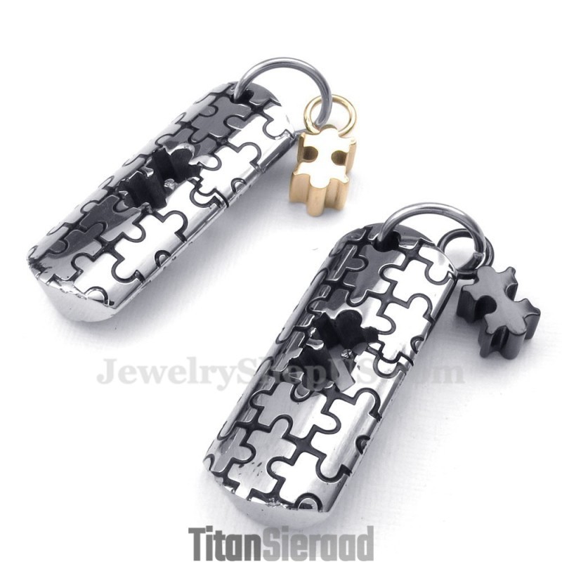 Titanium Symbolen Koppels Hanger Ketting (Gratis Ketting) (Eén Paar)