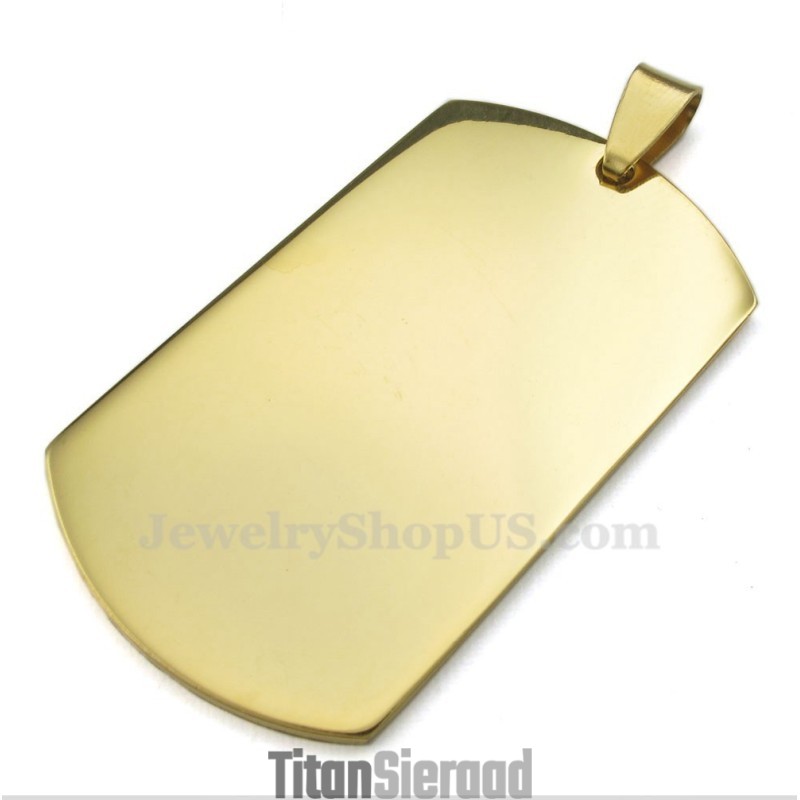 Titanium Gouden Kaartenhanger Ketting (Gratis Ketting) Titanium Gouden Kaartenhanger Ketting (Gratis Ketting)