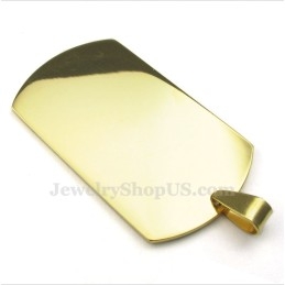 Titanium Gouden Kaartenhanger Ketting (Gratis Ketting)