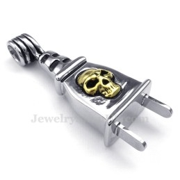 Schedel Titanium Plug Hanger Ketting (Gratis Ketting)
