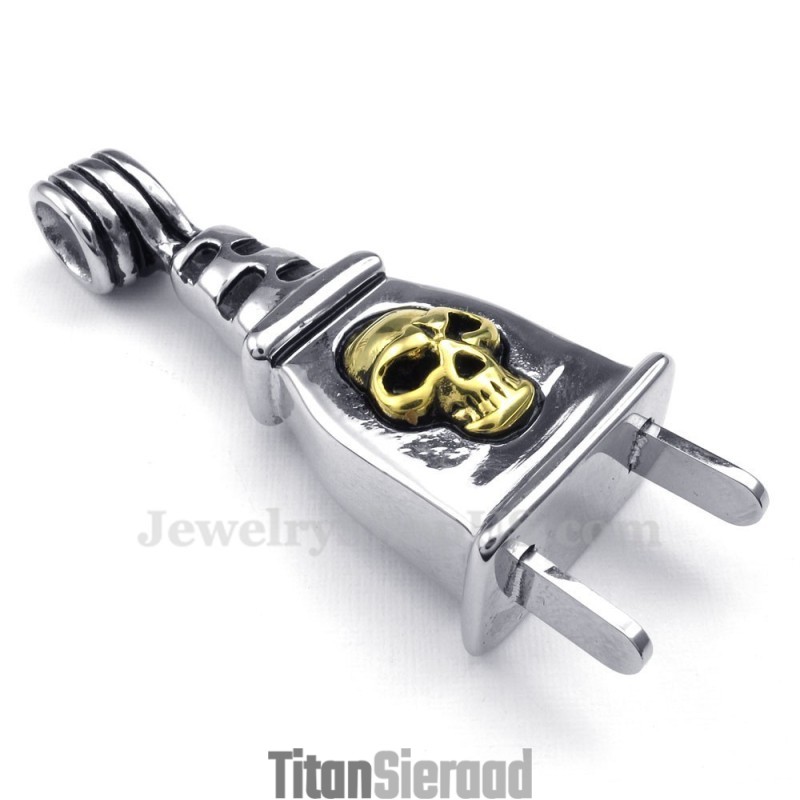 Schedel Titanium Plug Hanger Ketting (Gratis Ketting)