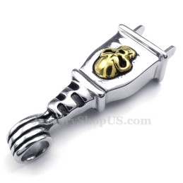 Schedel Titanium Plug Hanger Ketting (Gratis Ketting)