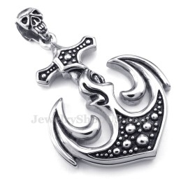 Schedel Titanium Anker Hanger Ketting (Gratis Ketting)