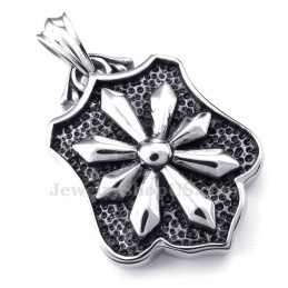 Titanium Bloemenkaart Hanger Ketting (Gratis Ketting)