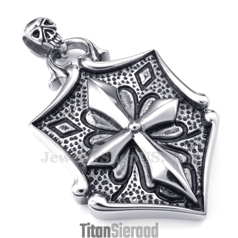 Cross Cards Titanium Hanger Ketting (Gratis Ketting)