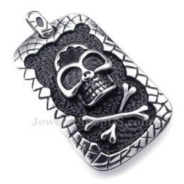 Kaarten Titanium Schedel Hanger Ketting (Gratis Ketting)