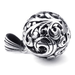 Titanium Holle Bol Hanger Ketting (Gratis Ketting)