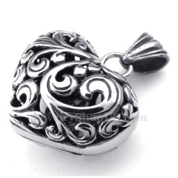 Titanium Holle Harten Hanger Ketting (Gratis Ketting)