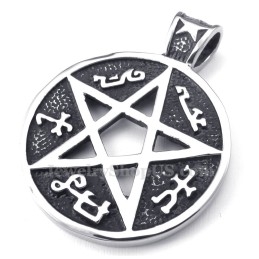 Titanium Vijfpuntige Ster Hanger Ketting (Gratis Ketting)