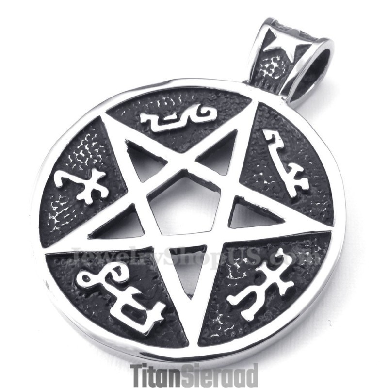 Titanium Vijfpuntige Ster Hanger Ketting (Gratis Ketting) Titanium Vijfpuntige Ster Hanger Ketting (Gratis Ketting)