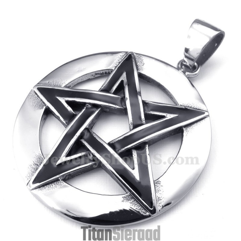 Vijfpuntige Ster Titanium Hanger Ketting (Gratis Ketting) Vijfpuntige Ster Titanium Hanger Ketting (Gratis Ketting)