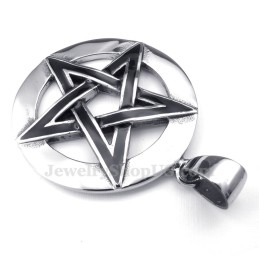 Vijfpuntige Ster Titanium Hanger Ketting (Gratis Ketting)