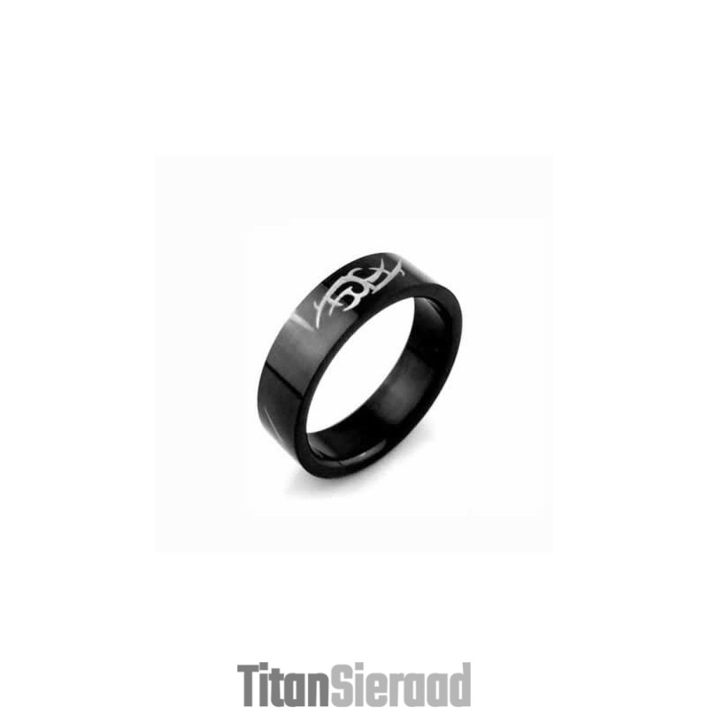 Eldritch Blast Heren 6Mm Zwarte Titanium Ring Eldritch Blast Heren 6Mm Zwarte Titanium Ring