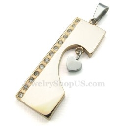 Dubbele Titanium Hartvormige Hangerketting (Gratis Ketting) (Één Paar)