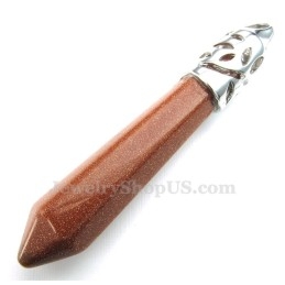 Titanium Goldstone Hanger Ketting (Gratis Ketting)
