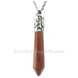 Titanium Goldstone Hanger Ketting (Gratis Ketting)