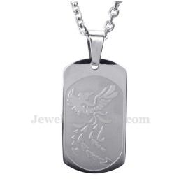 Titanium Phoenix Cards Hanger Ketting (Gratis Ketting)