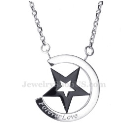 Titanium Sart En Harten Koppels Hanger Ketting (Gratis Ketting) (Eén Paar)