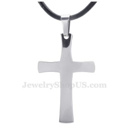 Zilveren Titanium Kruishanger Ketting (Gratis Ketting)