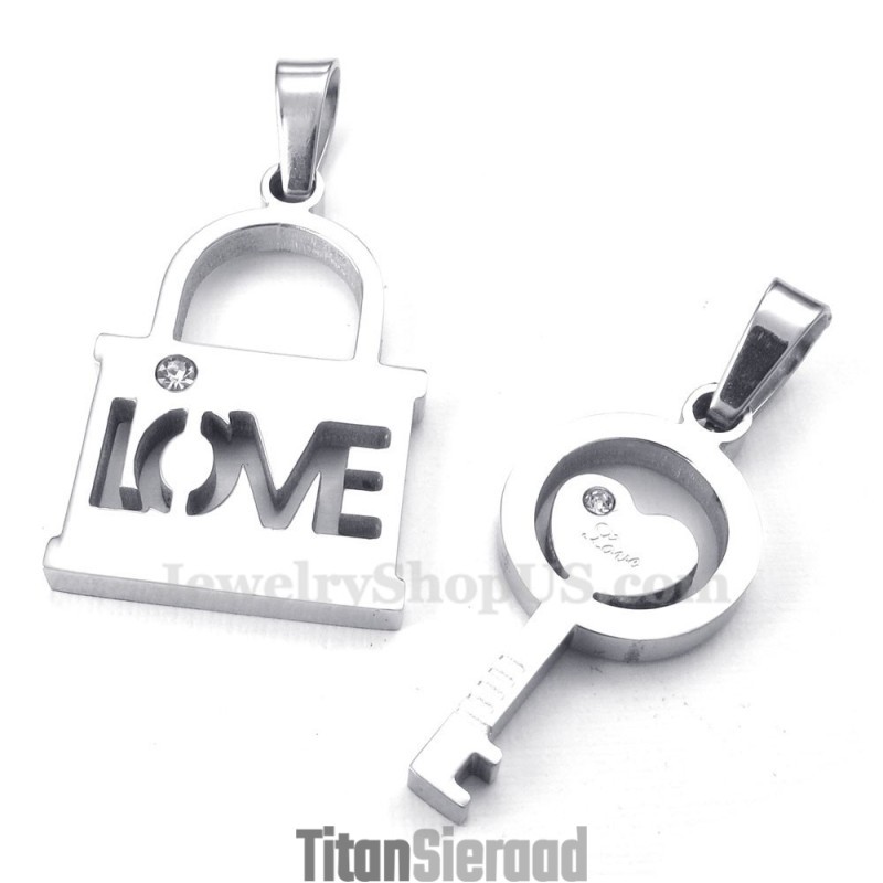 Titanium Zilveren Sleutelhanger Ketting (Gratis Ketting) (Één Paar) Titanium Zilveren Sleutelhanger Ketting (Gratis Ketting) (Één Paar)