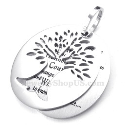 Titanium Levensboom Hanger Ketting (Gratis Ketting)