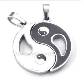Titanium Tai Chi Hanger Ketting Voor Koppels (Gratis Ketting) (Één Paar)