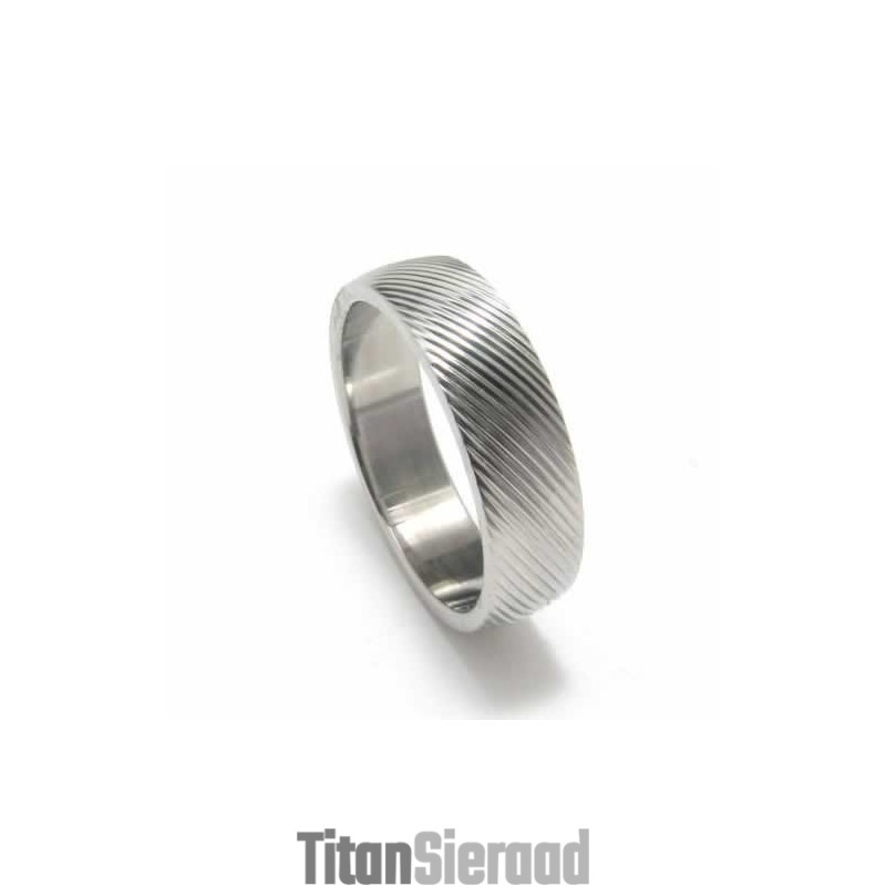 Kruiskorrelige 6 Mm Titanium Ring