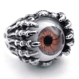 Titanium Bruine Oogring