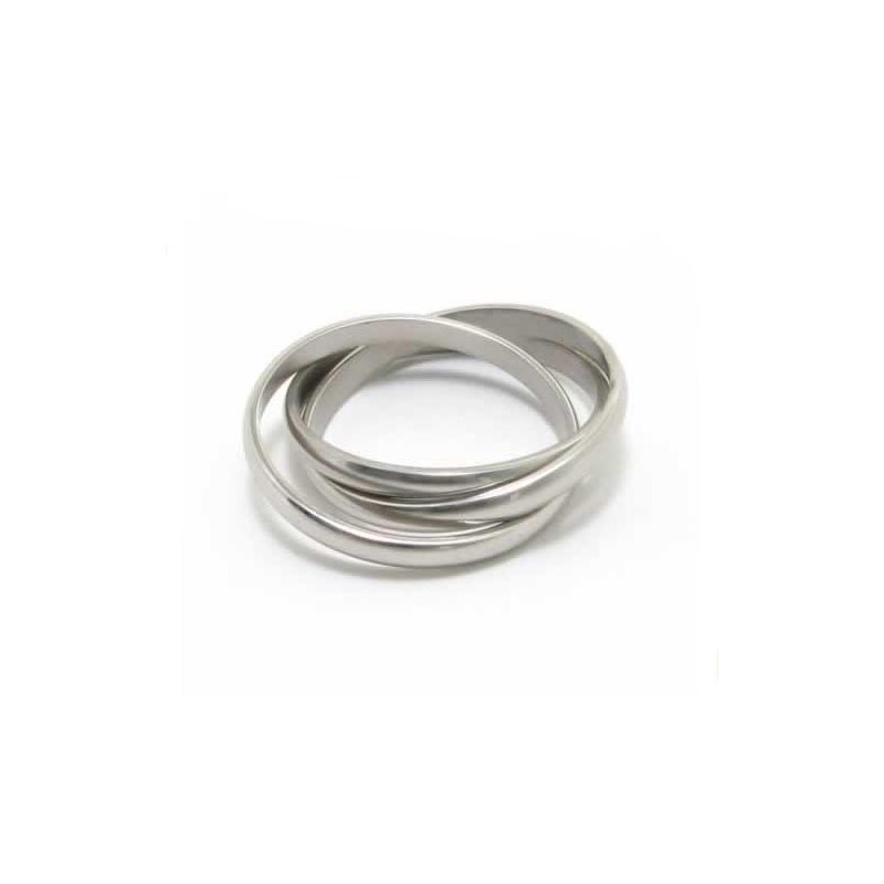 Drie Cirkels 8 Mm Titanium Ring