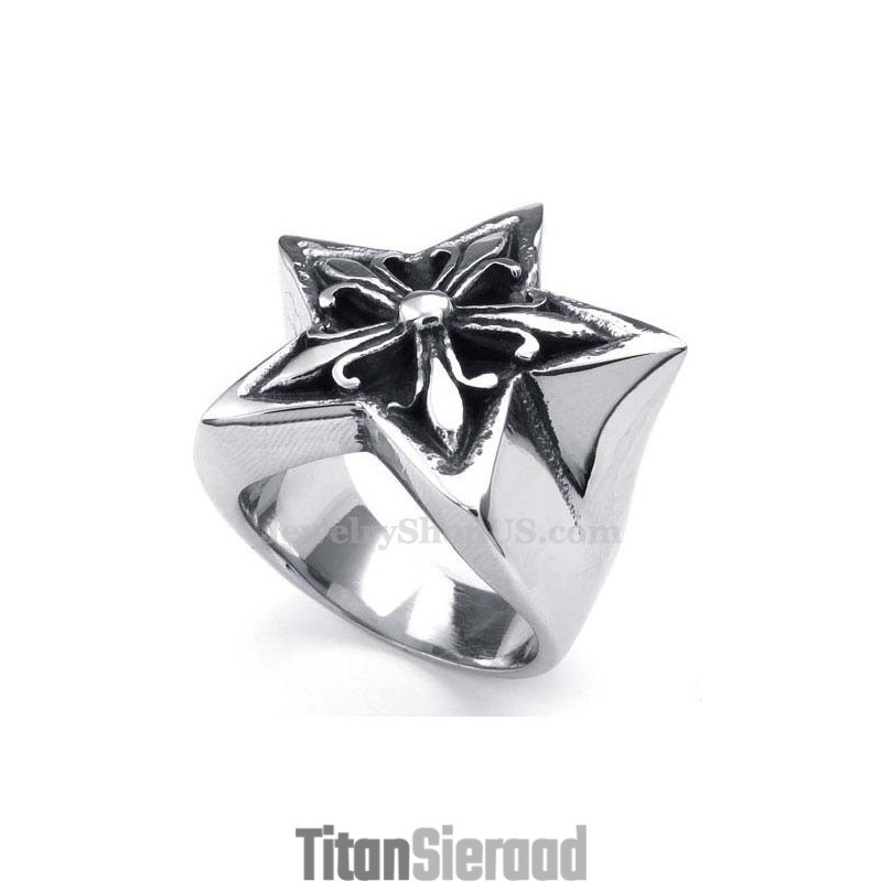 Titanium Vijfpuntige Sterring Titanium Vijfpuntige Sterring