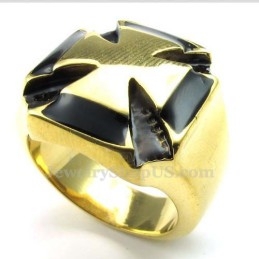 Gouden Titanium Kruisring