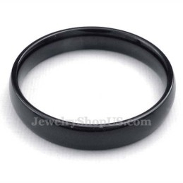 4 Mm Zwarte Gladde Titanium Ring