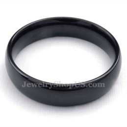 5 Mm Zwarte Titanium Gladde Ring