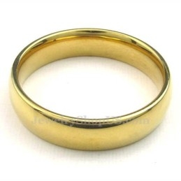 5 Mm Gouden Titanium Ronde Ring