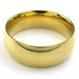 8 Mm Gouden Titanium Ronde Ring