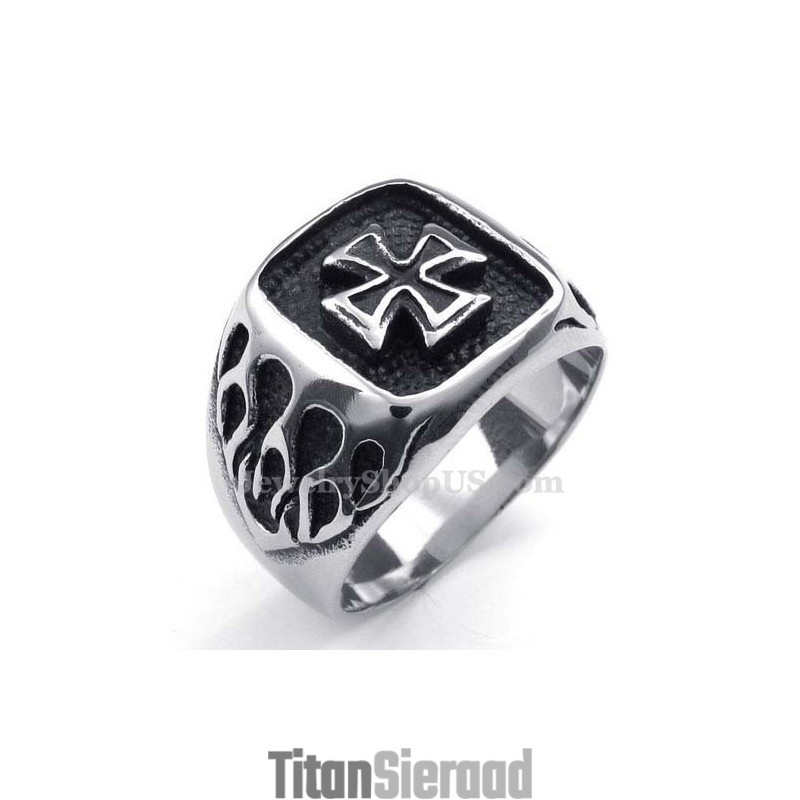 Titanium Kruisring Titanium Kruisring