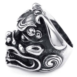 Titanium Leeuwenkop Ring