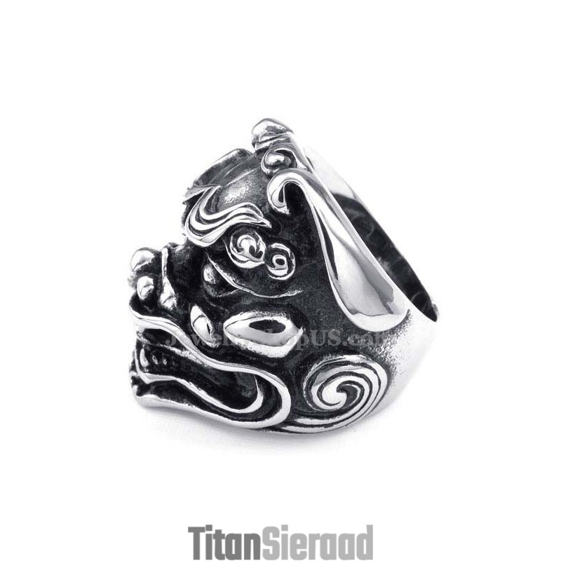 Titanium Leeuwenkop Ring Titanium Leeuwenkop Ring