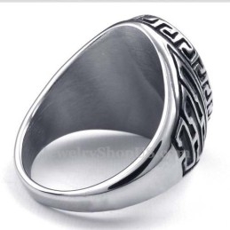 Heren Titanium Ring Met Zwarte Zirkoon