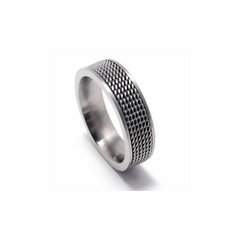 Meshed Heren 8 Mm Titanium Ring Meshed Heren 8 Mm Titanium Ring