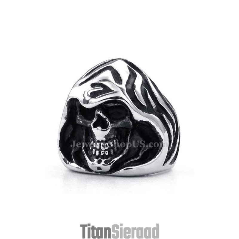 Titanium Schedel Tovenaarsring Titanium Schedel Tovenaarsring