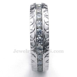 Titanium Ronde Ring Met Witte Zirkoon