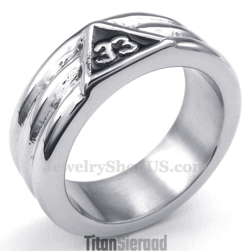 Titanium Vrijmetselaarsring Titanium Vrijmetselaarsring