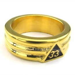 Gouden Titanium Vrijmetselaarsring