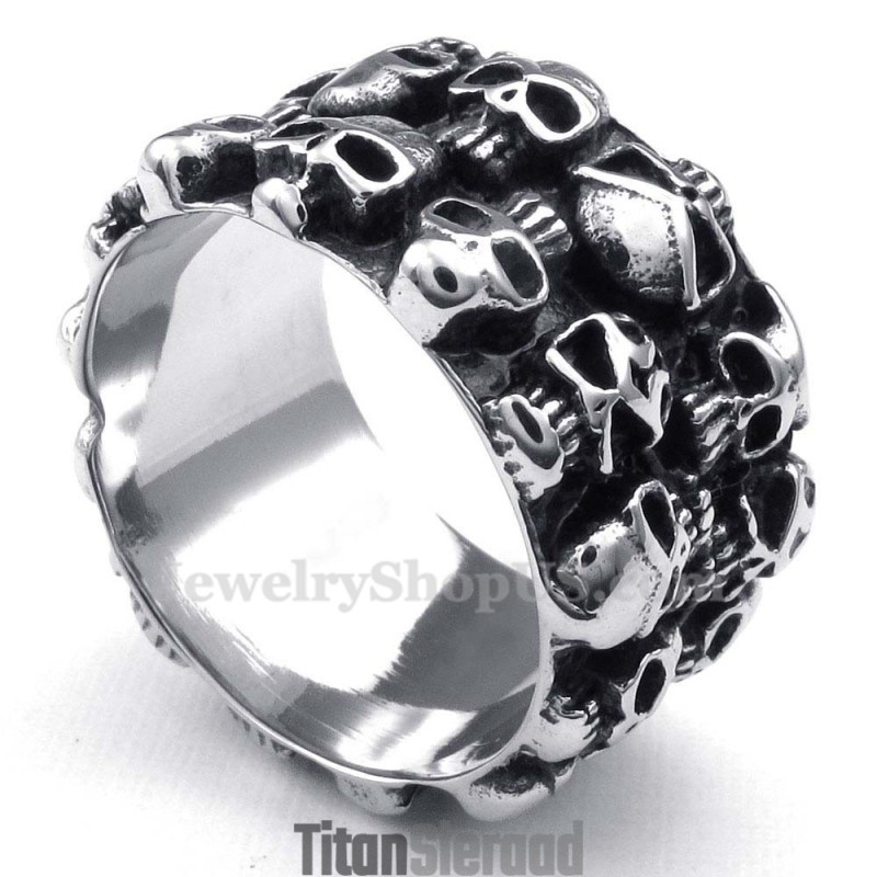 Ronde Titanium Schedelring Ronde Titanium Schedelring