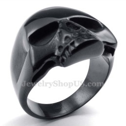 Zwarte Titanium Schedelring