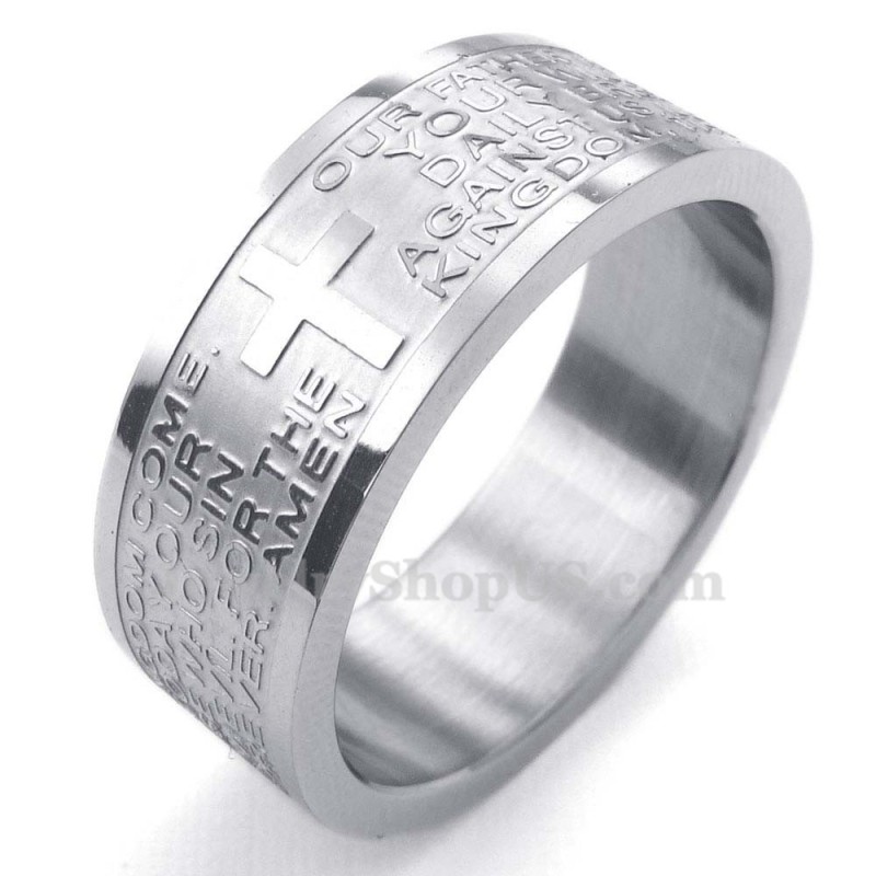 Titanium Engelse Schrift Schedelring Titanium Engelse Schrift Schedelring