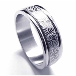 Titanium 6 Mm Ring Met Twee Groeven