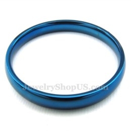 3 Mm Ronde Blauwe Titanium Ring